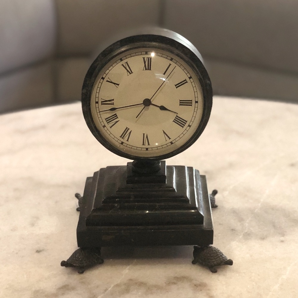 Table Clock with turtle detail